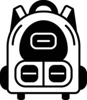 Backpack glyph and line vector illustration