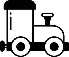 Train glyph and line vector illustration