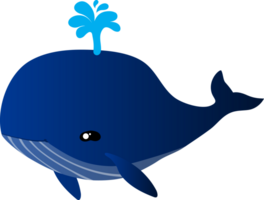 schattig walvis tekenfilm, zee, dier png