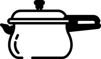 Cooker glyph and line vector illustration