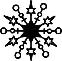 Snowflake glyph and line vector illustration