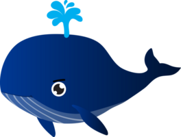 schattig walvis tekenfilm, zee, dier png