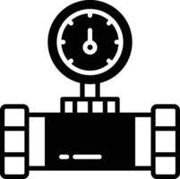 Meter glyph and line vector illustration