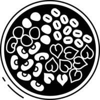 legumes meal glyph and line vector illustration