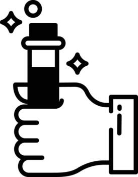 Experiment glyph and line vector illustration