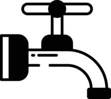 Faucet glyph and line vector illustration