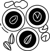 nut butter glyph and line vector illustration