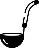 Ladle glyph and line vector illustration