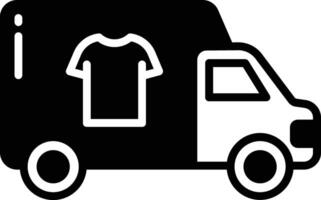 Delivery glyph and line vector illustration