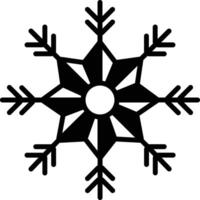 Snowflake glyph and line vector illustration