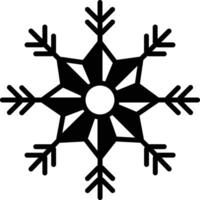 Snowflake glyph and line vector illustration