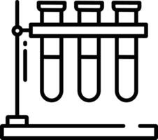 Microscope outline vector illustration