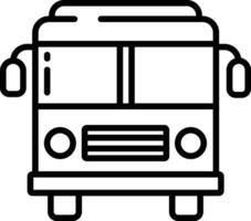 Bus outline vector illustration