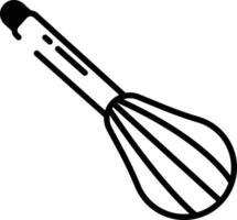 Whisk glyph and line vector illustration