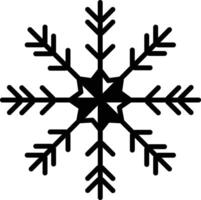 Snowflake glyph and line vector illustration