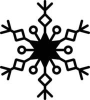 Snowflake glyph and line vector illustration