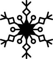 Snowflake glyph and line vector illustration