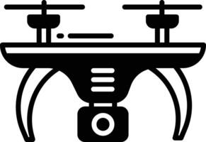 Drone glyph and line vector illustration