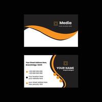 Clean professional business card template vector