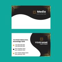 Clean professional business card template vector