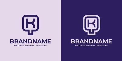 Modern Initials QK and KQ Logo, suitable for business with QK or KQ initials vector