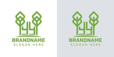 Letters YY Greenhouse Logo, for business related to plant with YY initials vector