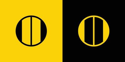 Simple II Letters Circle Logo, suitable for business with II initials vector