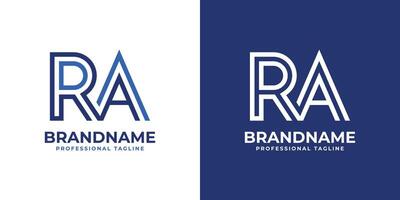 Letters RA Line Monogram Logo, suitable for business with RA or AR initials vector