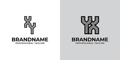 Letters XY and YX Dot Monogram Logo, Suitable for business with XY or YX initials vector