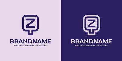 Modern Initials QZ and ZQ Logo, suitable for business with QZ or ZQ initials vector
