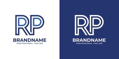 Letters RP Line Monogram Logo, suitable for business with RP or PR initials vector