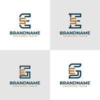 Elegant Letters ES and SE Monogram Logo, suitable for business with ES or SE initials vector