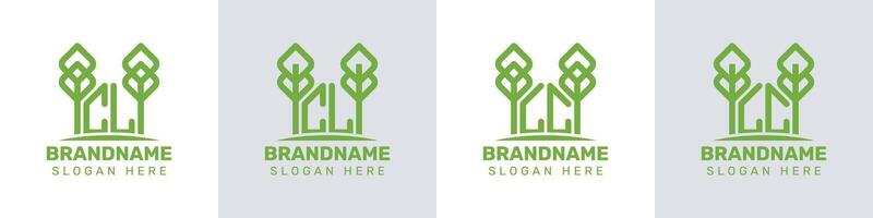 Letters CL and LC Greenhouse Logo, for business related to plant with CL or LC initials vector