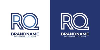 Letters RQ Line Monogram Logo, suitable for business with RQ or QR initials vector