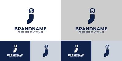 Letters JS or SJ Monogram Logo, suitable for business with JS or SJ initials vector