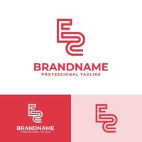 Modern Initials EZ Logo, suitable for business with EZ or ZE initials vector