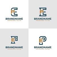 Elegant Letters EP and PE Monogram Logo, suitable for business with EP or PE initials vector