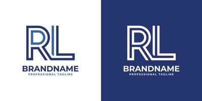 Letters RL Line Monogram Logo, suitable for business with RL or LR initials vector