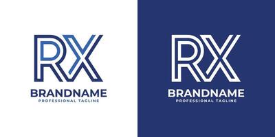 letras rx línea monograma logo, adecuado para negocio con rx o xr iniciales vector