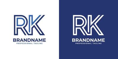 Letters RK Line Monogram Logo, suitable for business with RK or KR initials vector