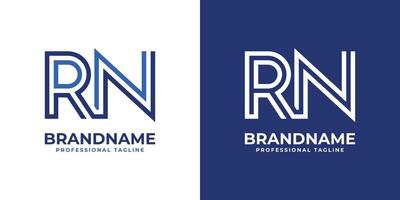 Letters RN Line Monogram Logo, suitable for business with RN or NR initials vector