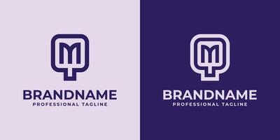 Modern Initials QM and MQ Logo, suitable for business with QM or MQ initials vector