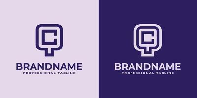 Modern Initials QC and CQ Logo, suitable for business with QC or CQ initials vector