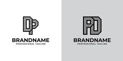 Letters DP and PD Dot Monogram Logo, Suitable for business with DP or PD initials vector