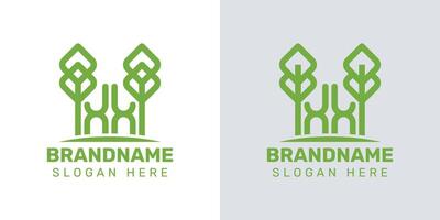 Letters XX Greenhouse Logo, for business related to plant with XX initials vector