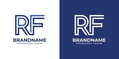 Letters RF Line Monogram Logo, suitable for business with RF or FR initials vector