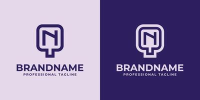 Modern Initials QN and NQ Logo, suitable for business with QN or NQ initials vector