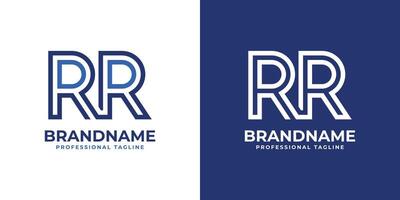 letras rr línea monograma logo, adecuado para negocio con rr iniciales vector