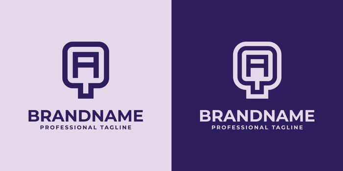 Modern Initials QA and AQ Logo, suitable for business with QA or AQ initials vector