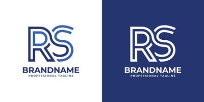 Letters RS Line Monogram Logo, suitable for business with RS or SR initials vector